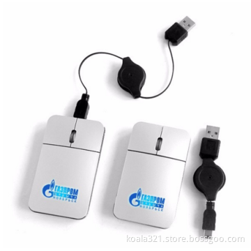 Promotional OEM LED Logo Super Slim Wired Mouse Mice